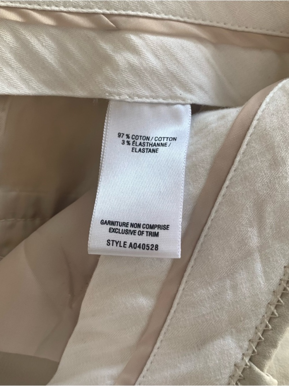 Jacob Fitted Tapered Pants Cotton Cropped Ankle Barrel Spring Summer Beige 12 - Picture 11 of 14